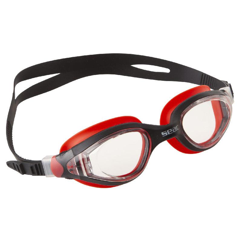 Seac Ritmo Swimming Goggles-BLACK/RED