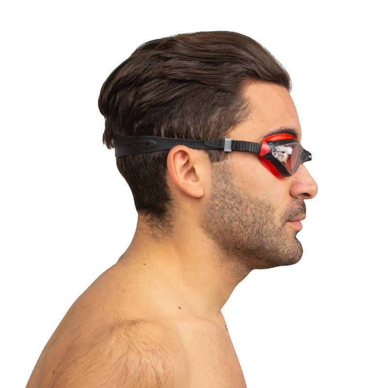 Seac Ritmo Swimming Goggles-BLACK/RED