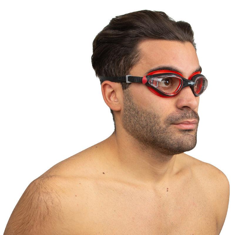 Seac Ritmo Swimming Goggles-BLACK/RED
