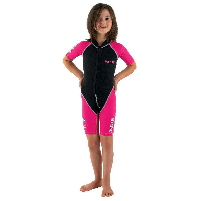 Seac Wetsuit Shorty Dolphin Girl 1.5 MM-BLACK/PINK