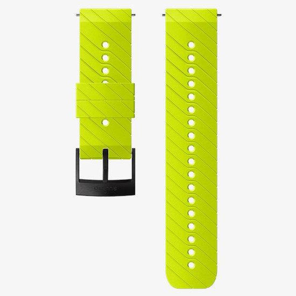 Suunto 24 MM Athletic 3 Silicone Strap (Non Dive)-LIME/BLACK