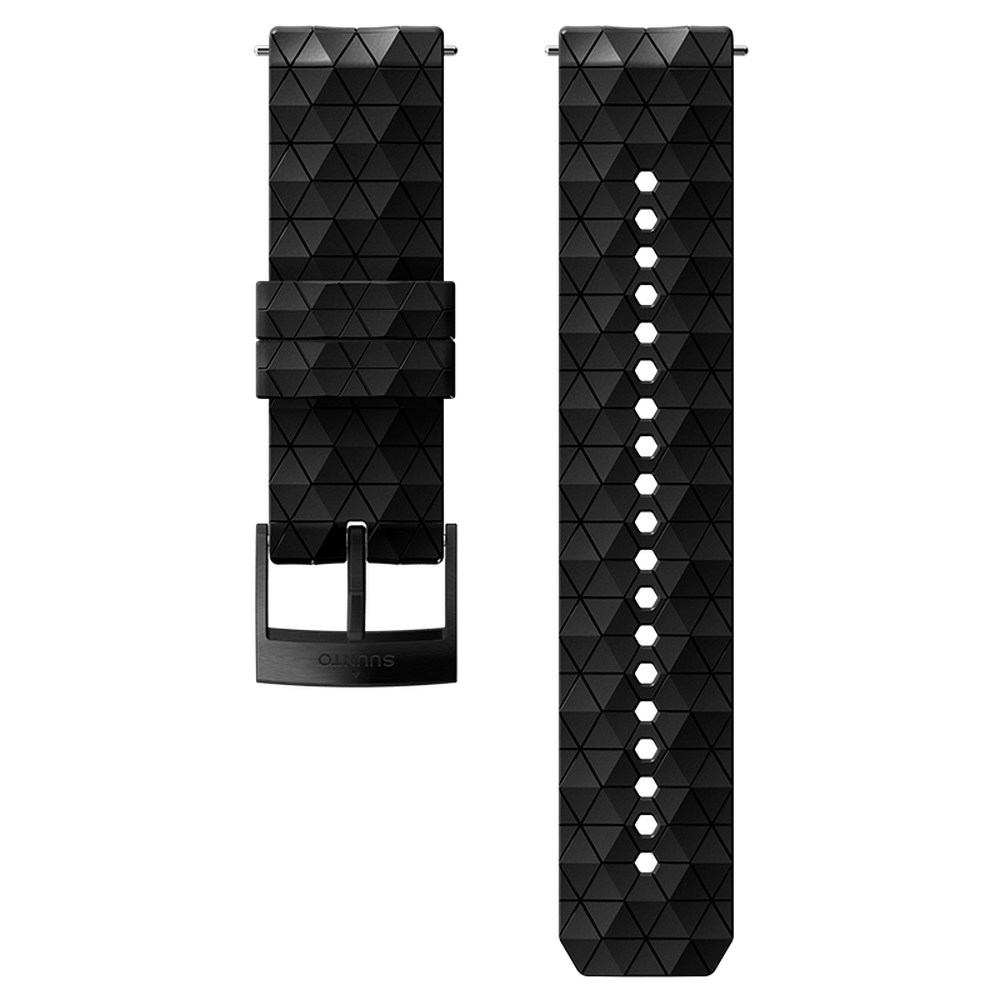 Suunto 24 MM Explore 2 Silicone Strap (Non Dive)-BLACK/BLACK