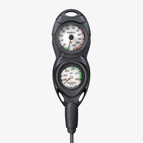 Suunto CB - Two In Line 4000 PSI Pressure Gauge and 230 ft Depth Gauge-