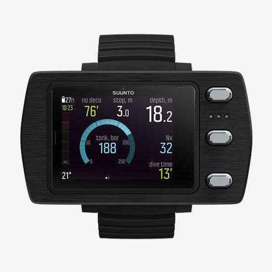 Suunto Eon Steel Dive Computer with Boot and USB Cable-STEEL BLACK