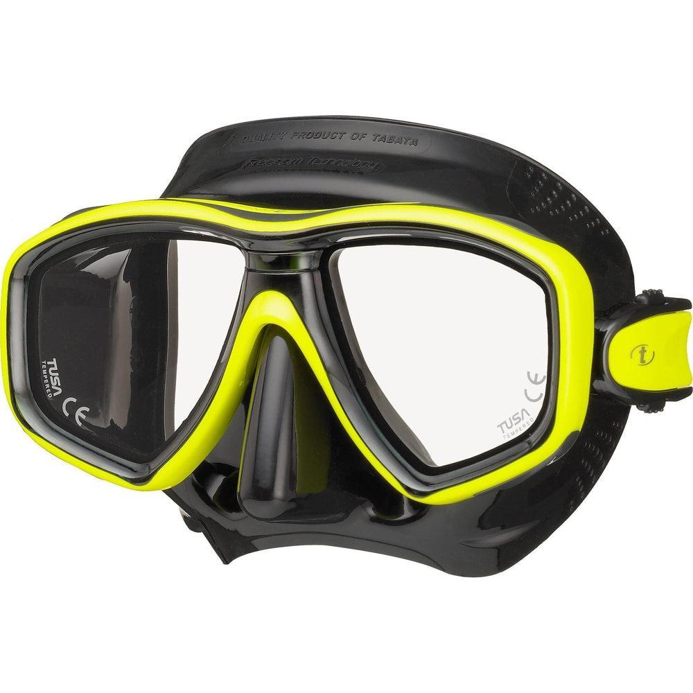 Tusa Freedom Ceos Dual Lens Scuba Diving Fin-Black/Flash Yellow