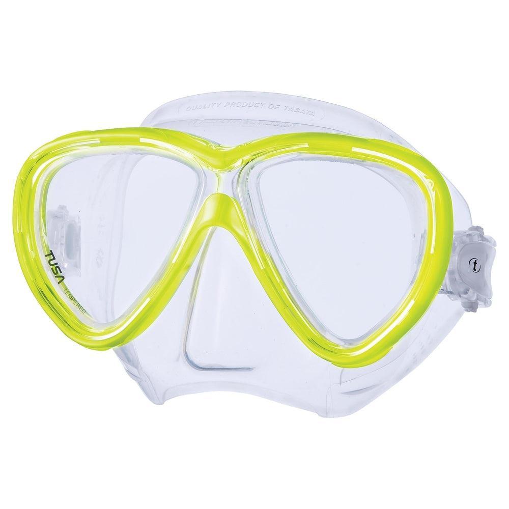 Tusa Freedom One Dual Lens Scuba Diving Mask-Flash Yellow