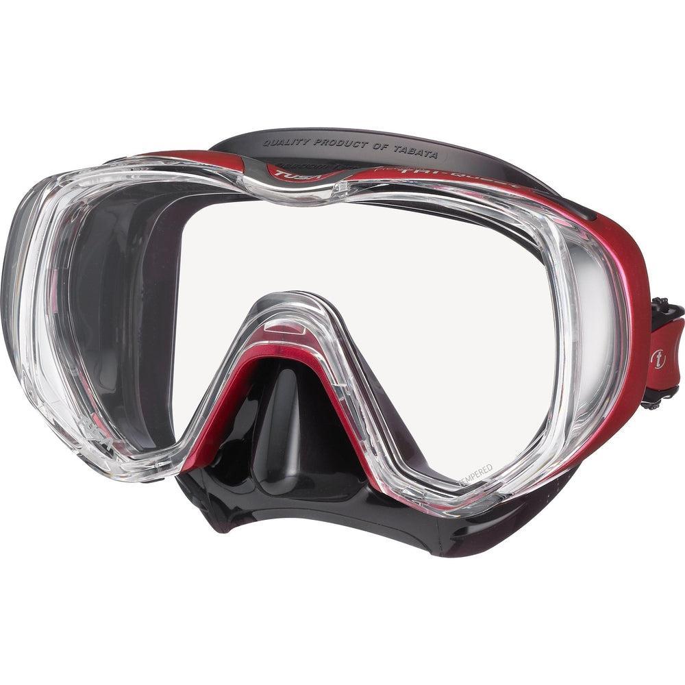 Tusa Freedom Tri-Quest Single Lens Scuba Diving Mask-Black/Rose Pink