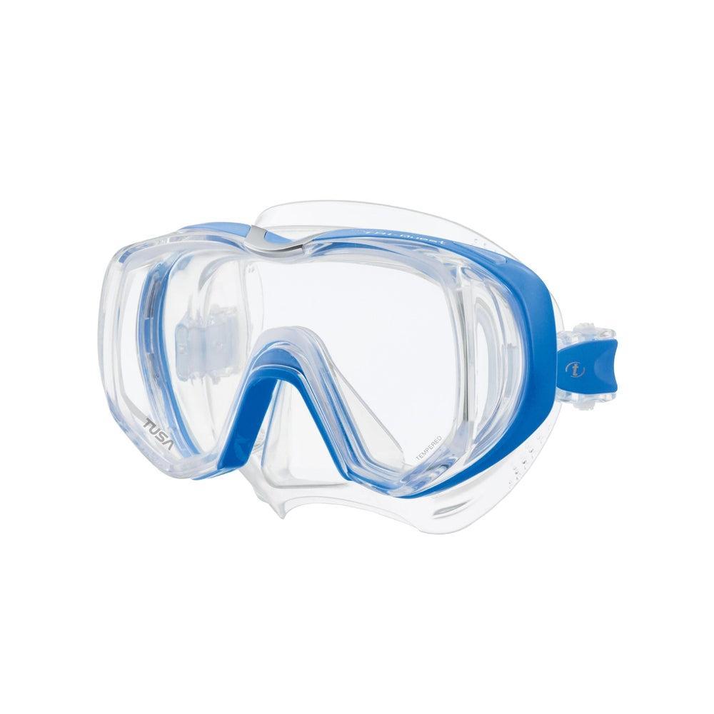 Tusa Freedom Tri-Quest Single Lens Scuba Diving Mask-Fish Tail Blue