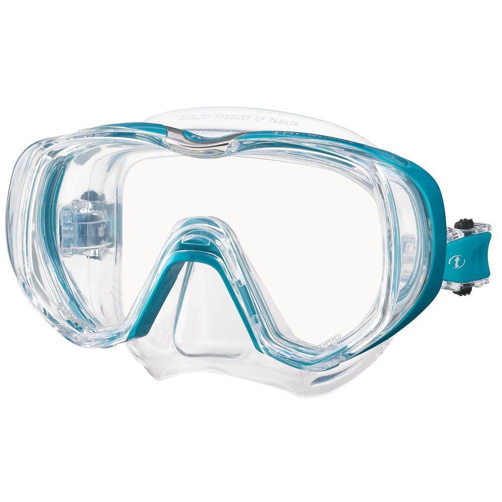 Tusa Freedom Tri-Quest Single Lens Scuba Diving Mask-Ocean Green