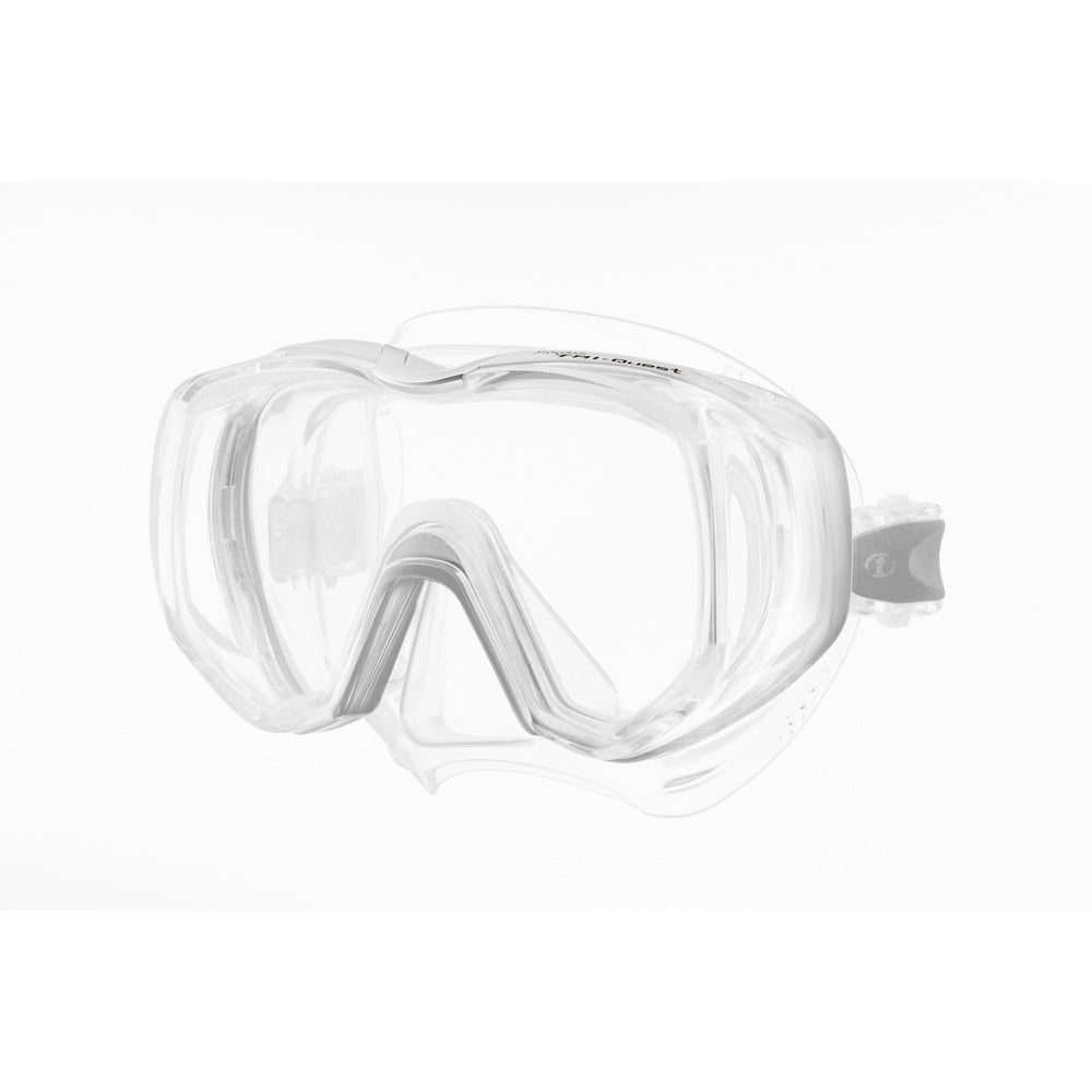 Tusa Freedom Tri-Quest Single Lens Scuba Diving Mask-Translucent