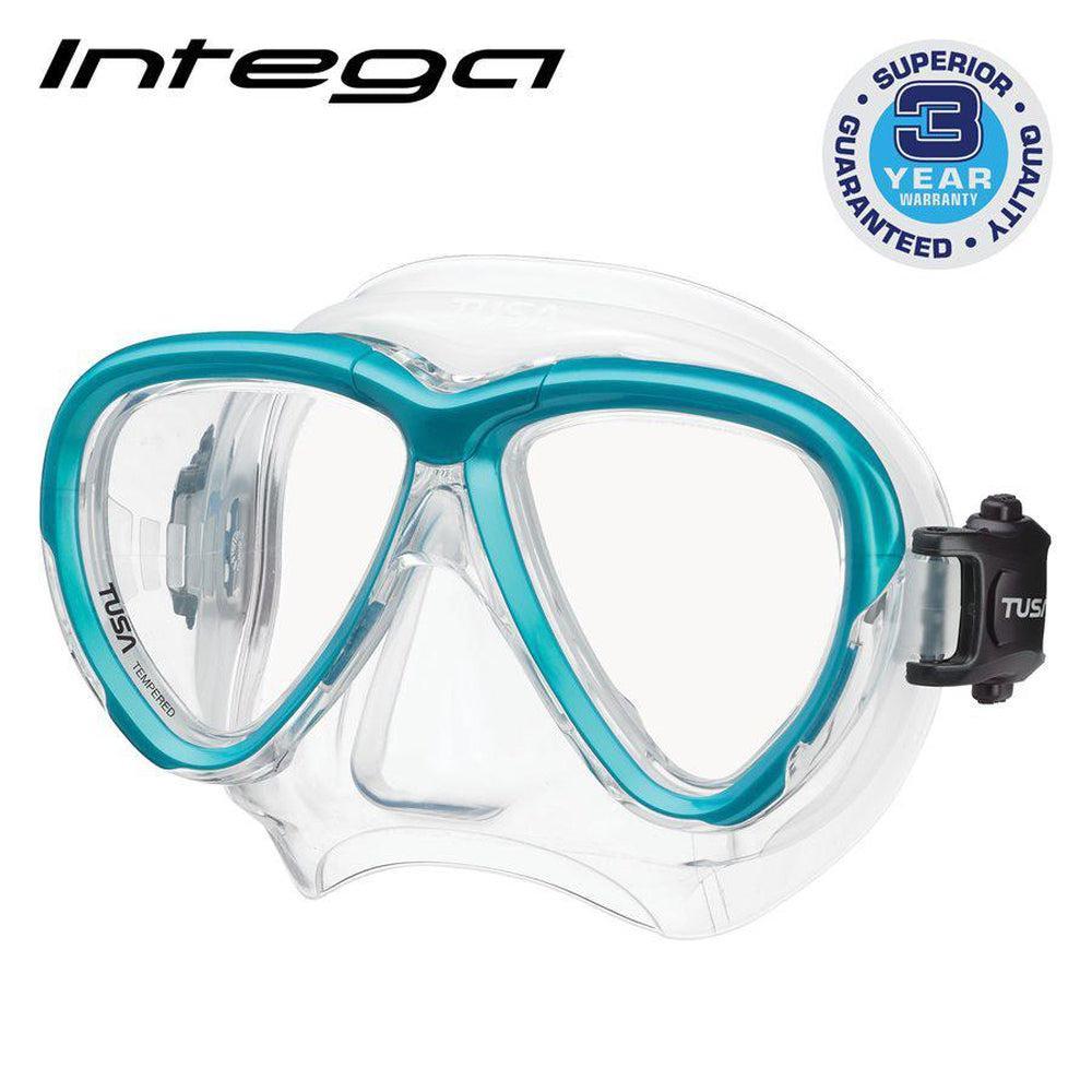 Tusa Intega Dual Lens Scuba Diving Mask-Ocean Green