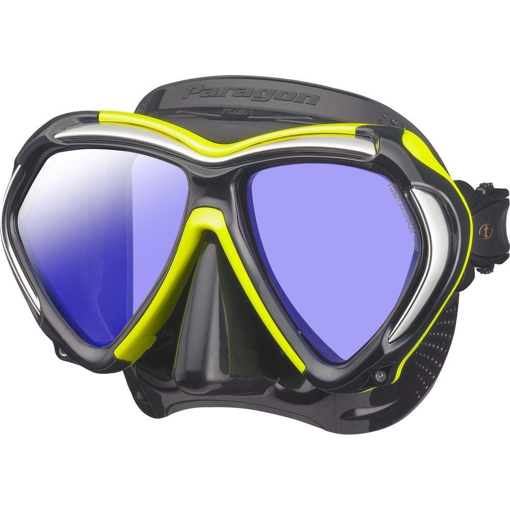 Tusa Paragon Dual Lens Scuba Diving Mask-Flash Yellow