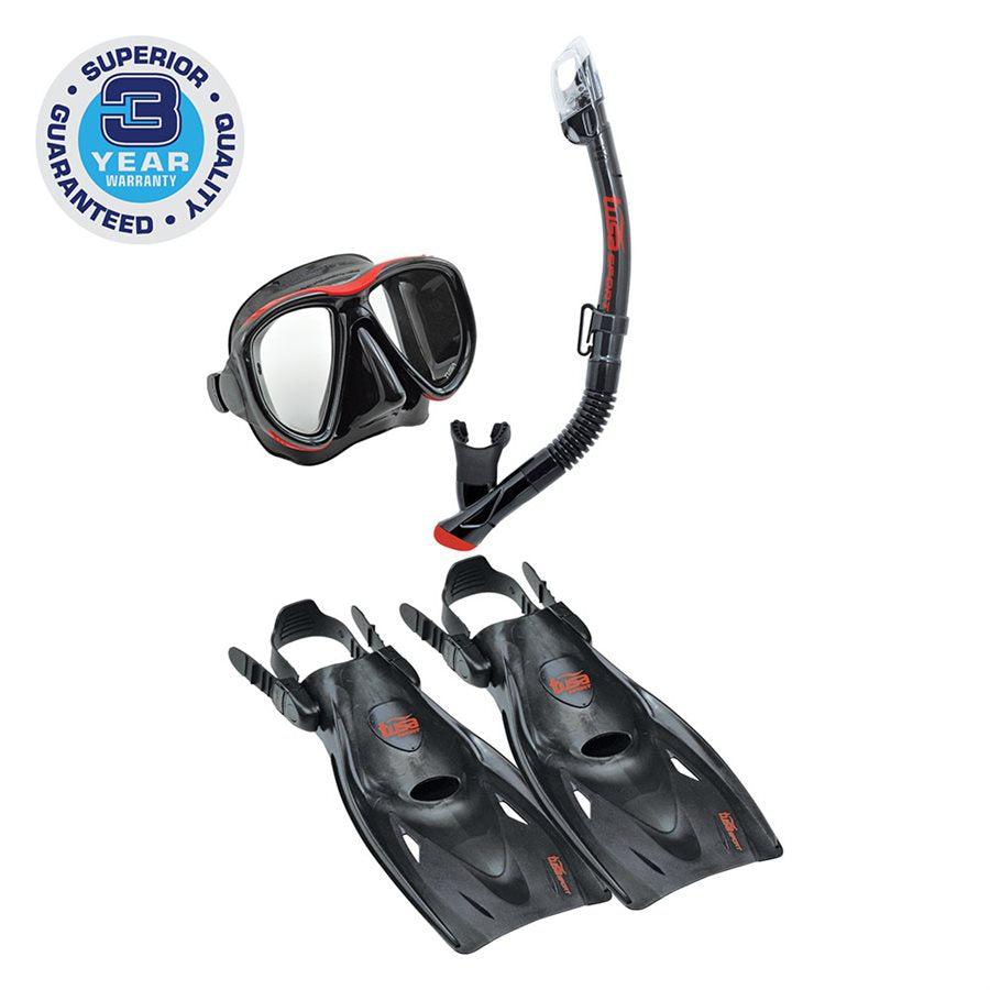 Tusa Powerview Mask & Snorkel Combo - Mirrored