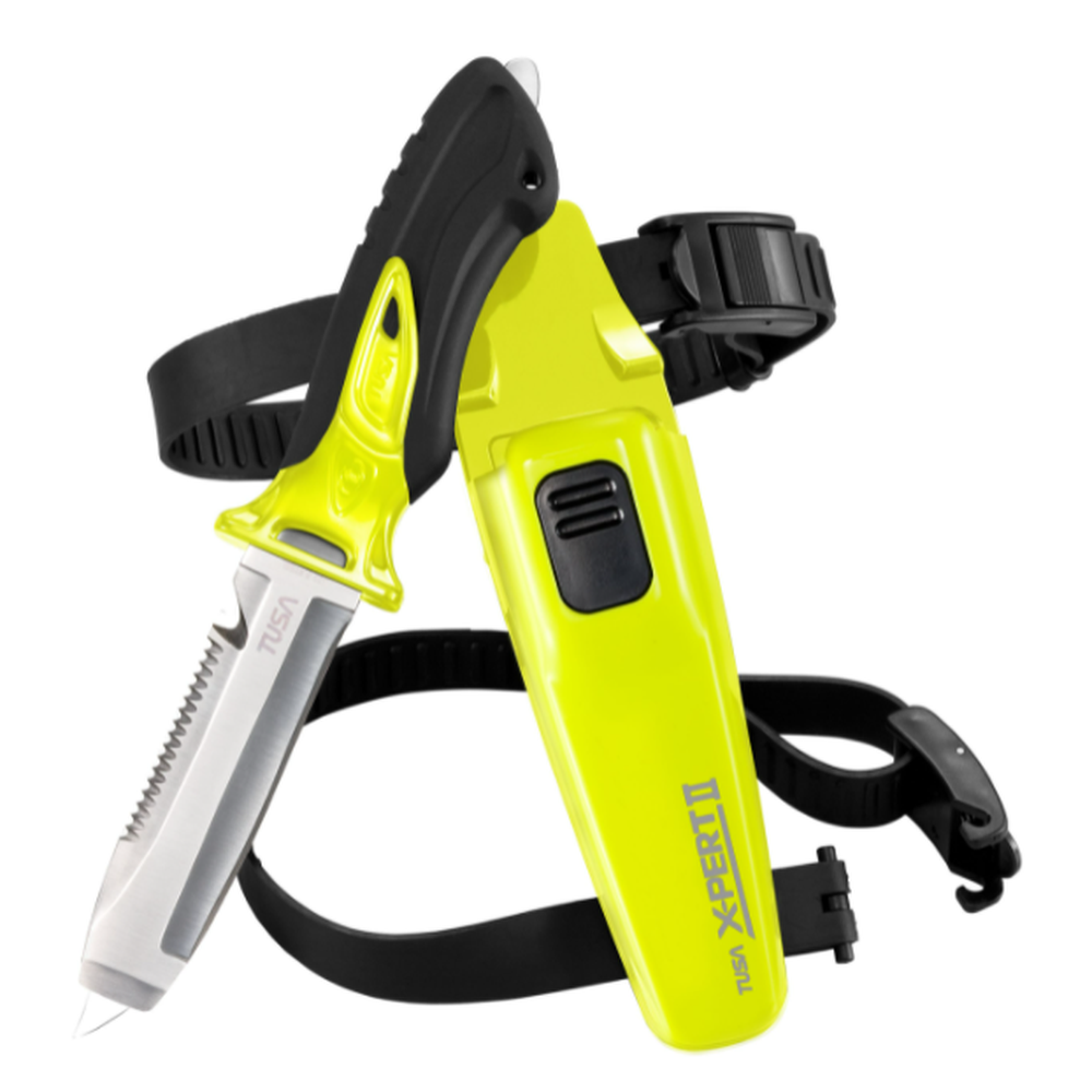 Tusa X-Pert II Stainless Steel Blunt Tip Blade-Flash Yellow