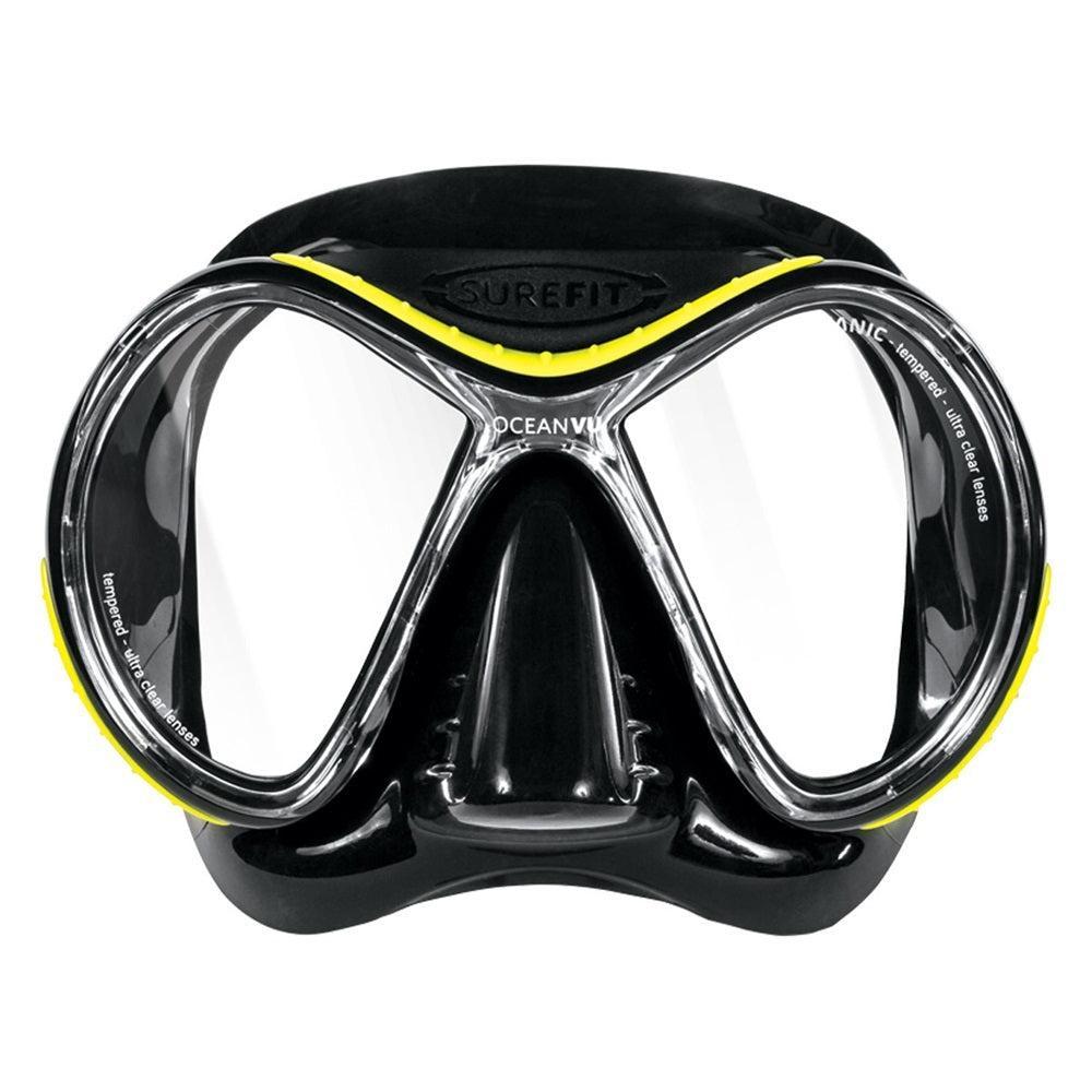 Used Oceanic Oceanvu Mask Black/Yellow-Black/Yellow-Very Good-