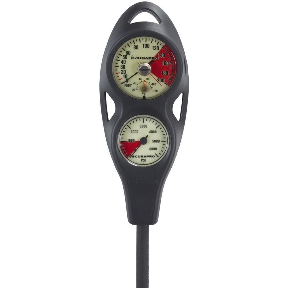 Used ScubaPro 2-gauge In-line Dive Console Pgpsi Dgft Imperial-Like New