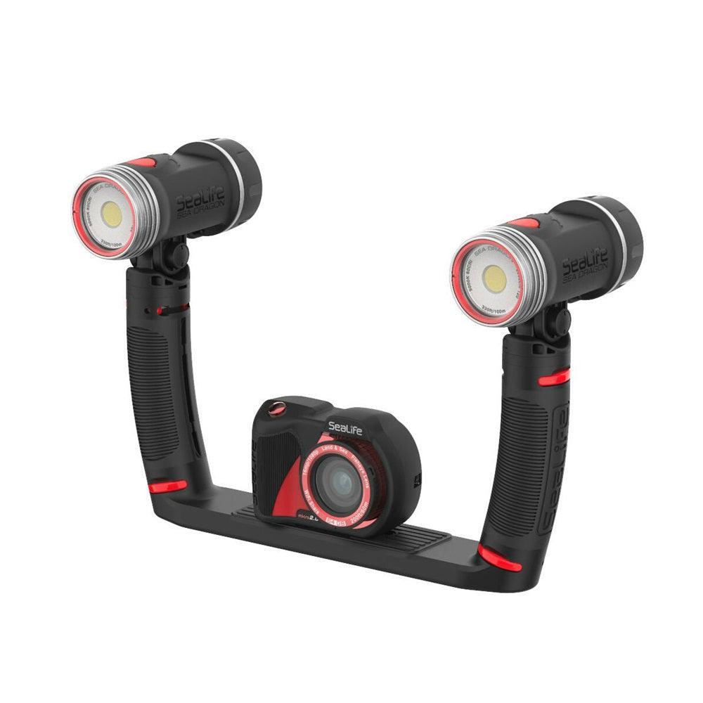 Used SeaLife Micro 2.0 Pro Duo 4000 Set (includes SL510, 2xSD2000, 2x Grips, Dual Tray, Duo Case)-Like New