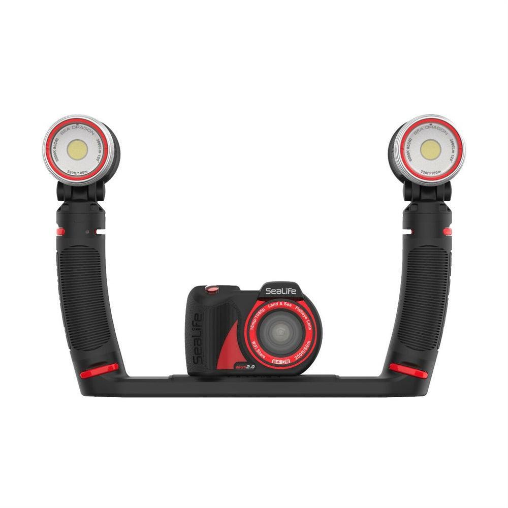 Used SeaLife Micro 2.0 Pro Duo 4000 Set (includes SL510, 2xSD2000, 2x Grips, Dual Tray, Duo Case)-Like New