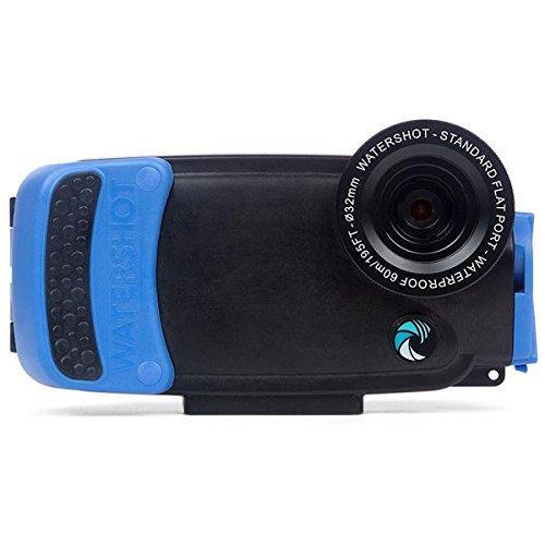 Used Watershot Pro Housing for iPhone 7 (Snorkel Blue) Flat Lens Port only-Snorkel Blue-Very Good-