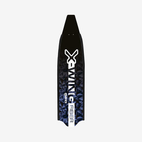 Mares X-Wing Fiber fin blade, indigo polygon graphic