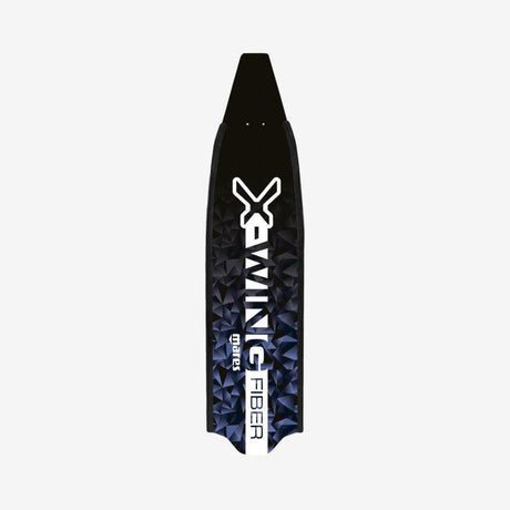 Mares X-Wing Fiber fin blade, indigo polygon graphic