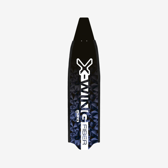 Mares X-Wing Fiber fin blade, indigo polygon graphic