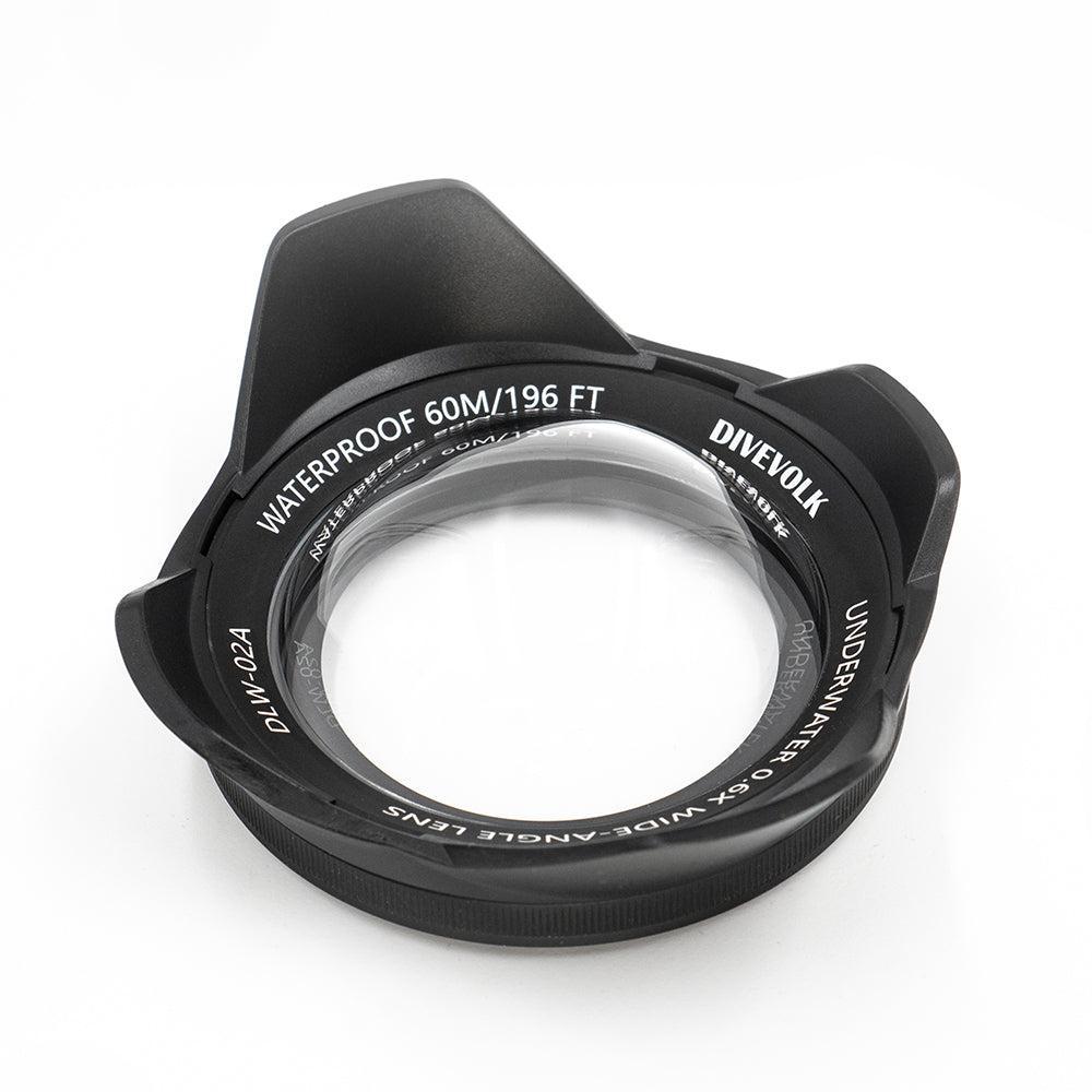 DiveVolk 0.6X Wide Angle Wet Lens for Underwater Housings – M67 Thread Mount