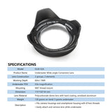 DiveVolk 0.6X Wide Angle Wet Lens for Underwater Housings – M67 Thread Mount