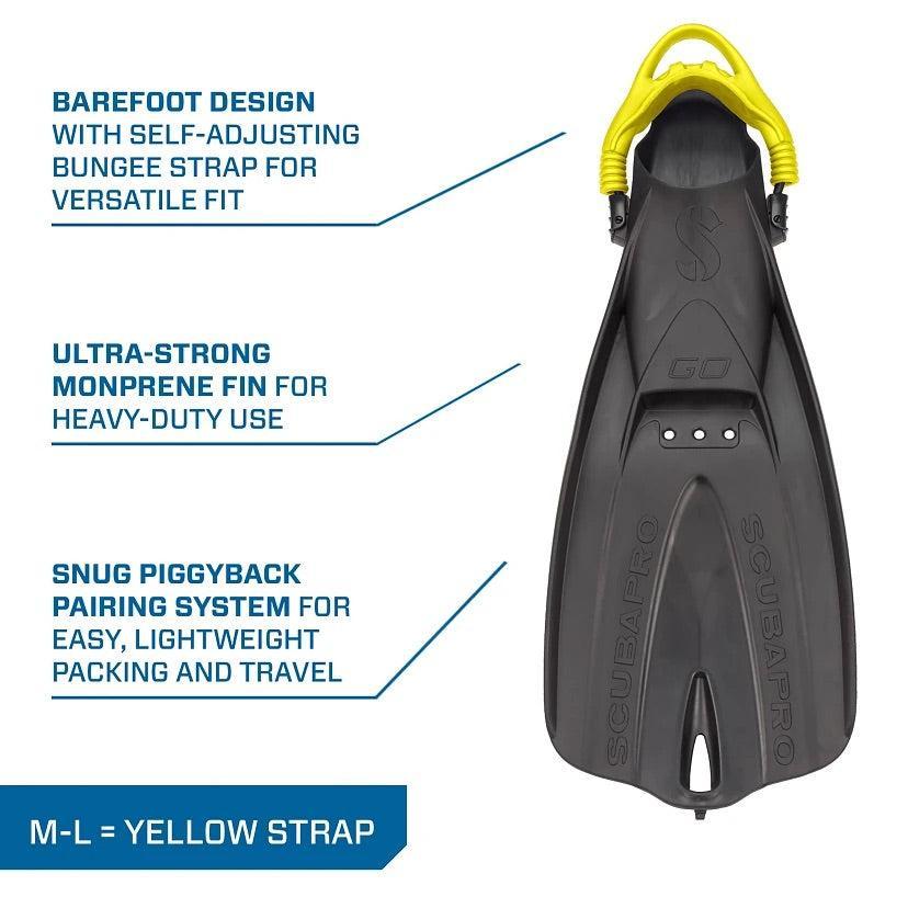 Scubapro GO Travel Fin w/Colored Bungee Strap