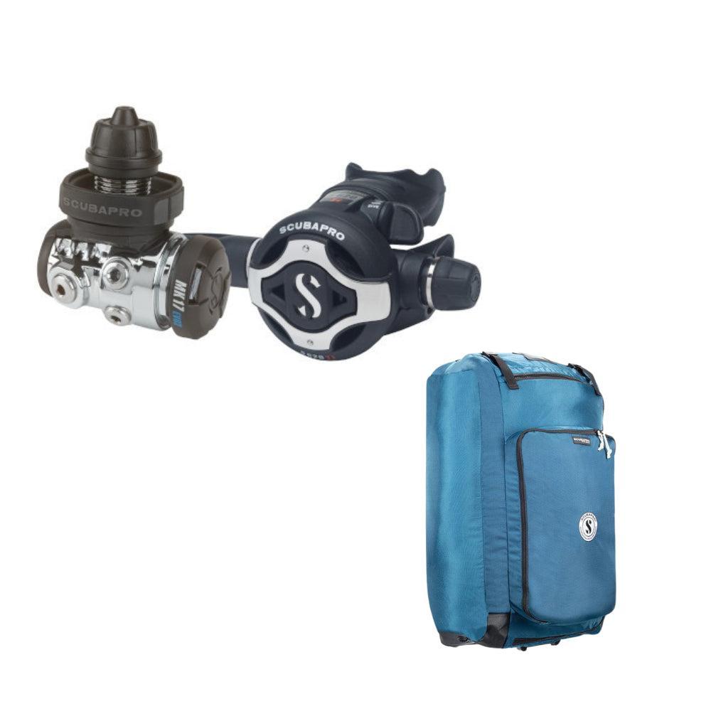 ScubaPro MK17 EVO2 DIN 300 S620Ti Dive Regulator + ScubaPro Sport Bag 125 Roller
