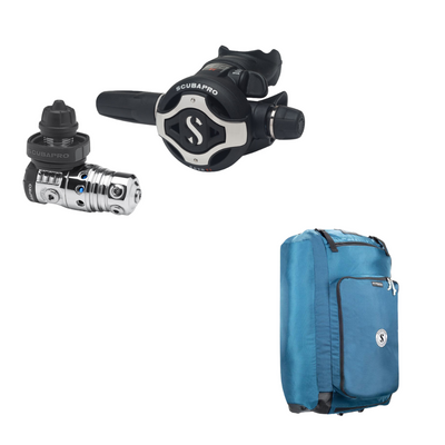 ScubaPro MK25 EVO DIN 300/S620TI Dive Regulator System + ScubaPro Sport Bag 125 Roller