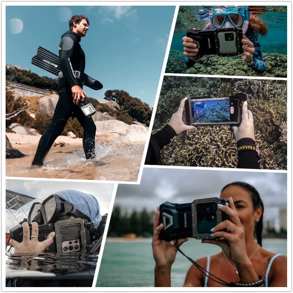 DIVEVOLK SeaTouch 4 MAX PLUS Underwater Housing for iPhone and Android – Waterproof Touchscreen Dive Case