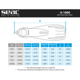 SEAC OPEN HEEL FIN  U-1000 SLING STRAP
