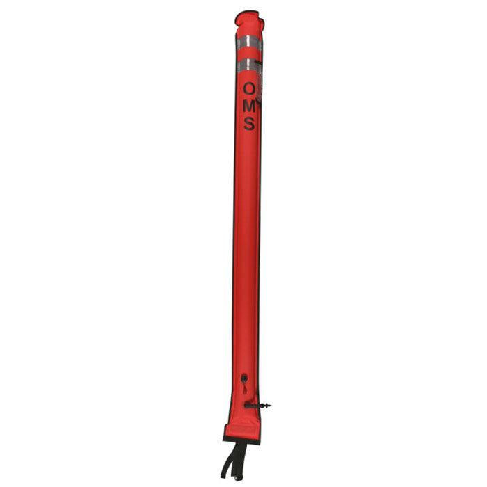 OMS SLIM Big Diver's Alert Marker, 6.0' Long (~1.80 Meter), Duck Valve w/ Open Bottom, No-Lock LP Connector w/ OPV