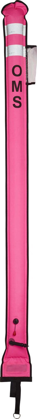 OMS SLIM Big Diver's Alert Marker, 6.0' Long (~1.80 Meter), Duck Valve w/ Open Bottom, No-Lock LP Connector w/ OPV