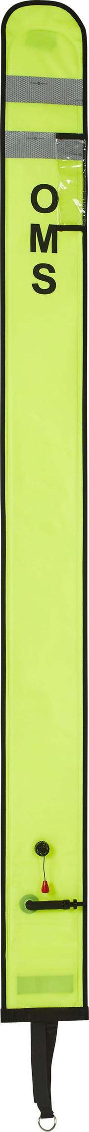 OMS SLIM Big Diver's Alert Marker, 6.0' Long (~1.80 Meter), Duck Valve w/ Open Bottom, No-Lock LP Connector w/ OPV