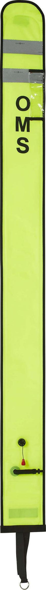 OMS SLIM Big Diver's Alert Marker, 6.0' Long (~1.80 Meter), Duck Valve w/ Open Bottom, No-Lock LP Connector w/ OPV