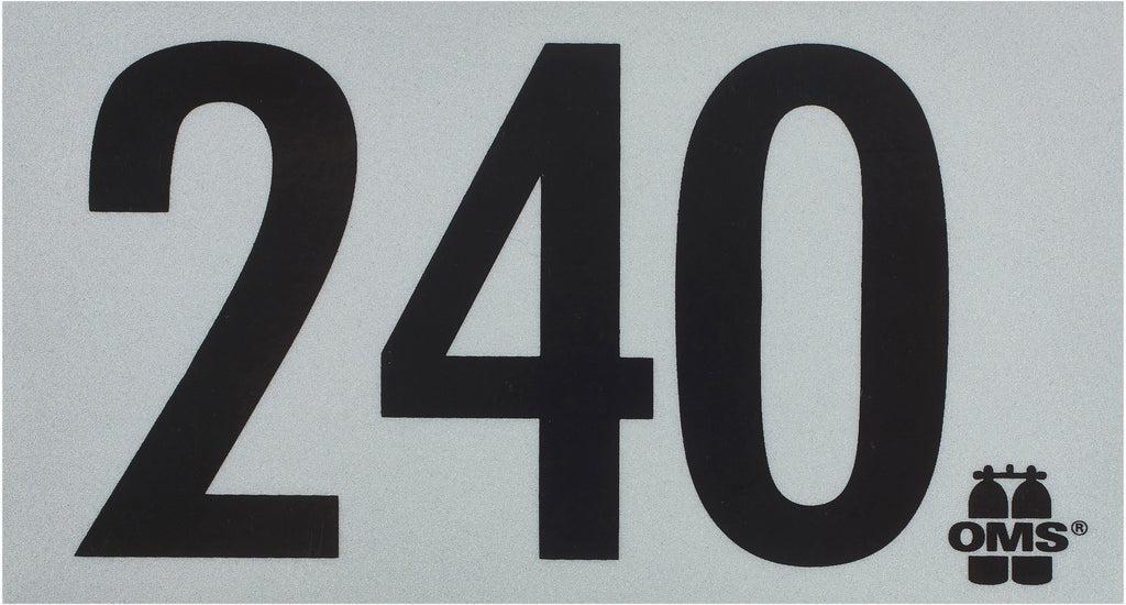 OMS Dive Gear 240 Decal Color White