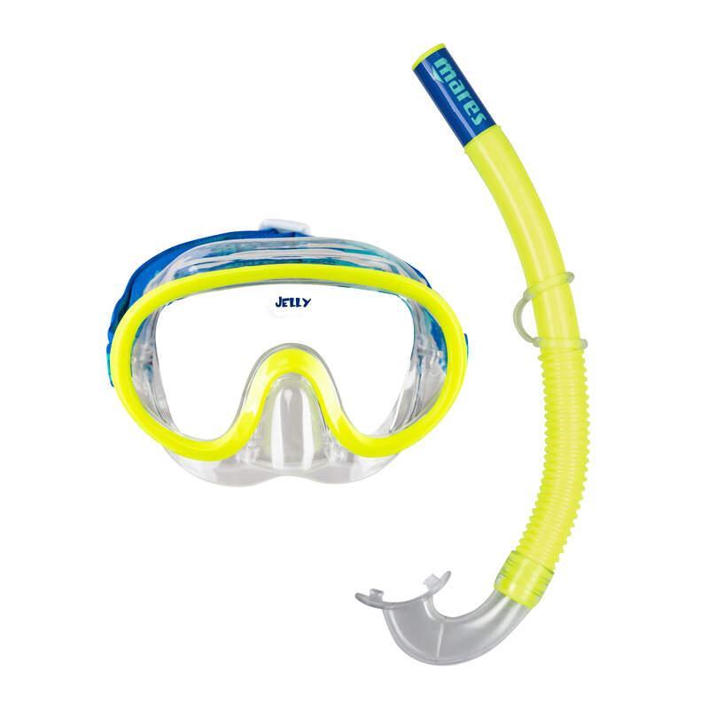 Mares Jelly Lime Blue Snorkel Set