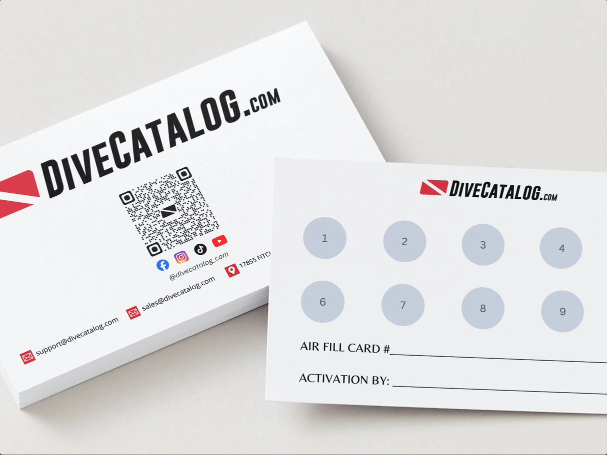 DiveCatalog.com Air Fill Card