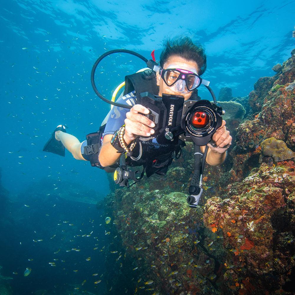 DiveVolk SeaTouch 4 Max Plus Ocean Kit for Underwater Photography – Red Filter & Wide-Angle Lens Bundle with Included Adapter