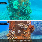 DiveVolk SeaTouch 4 Max Plus Ocean Kit for Underwater Photography – Red Filter & Wide-Angle Lens Bundle with Included Adapter