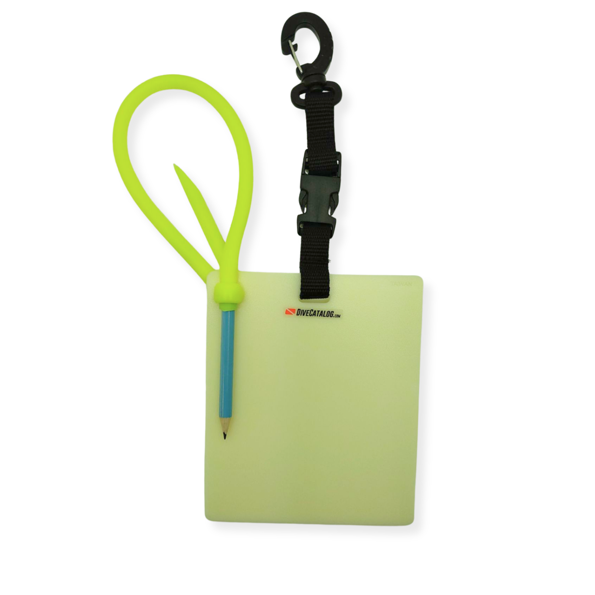 DiveCatalog.com Diving Slate Palm Size (5"x6") with Pencil - Glow in the Dark