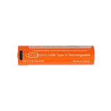 OrcaTorch 18650 battery with USB-C charging port