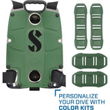 ScubaPro S-TEK Donut Wing 60 + S-TEK Pro Harness SS + Back Shoulder Waist Pad Armygreen