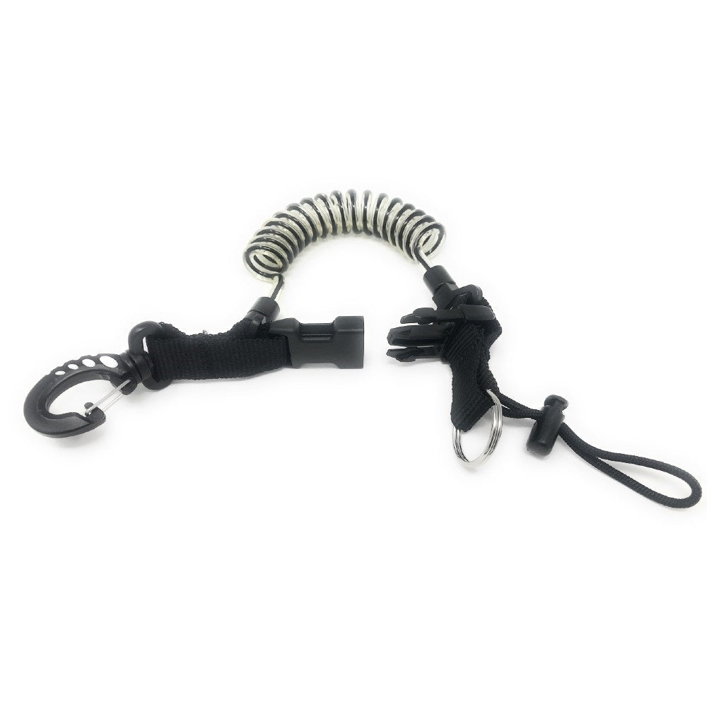 DiveCatalog Quick Release Coil Lanyard with Buckle Scuba Essentials