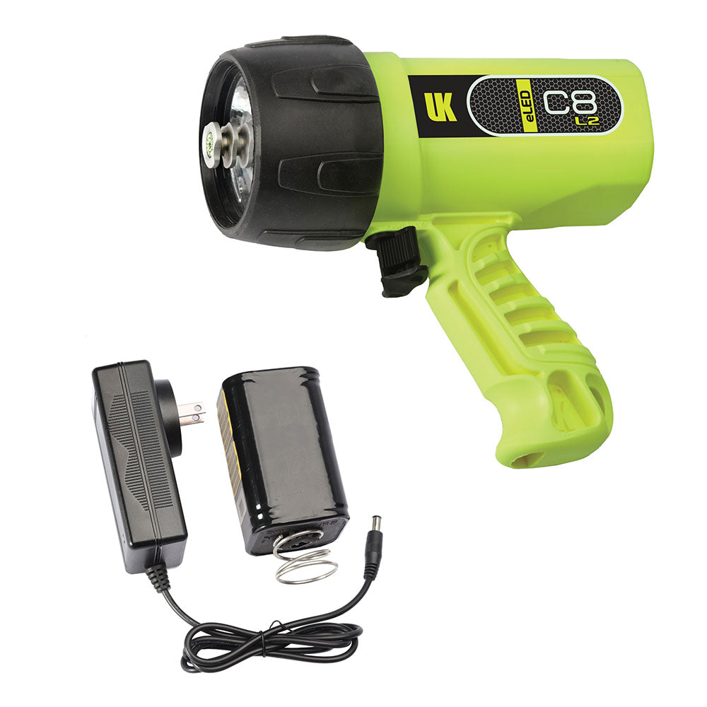 Underwater Kinetics C8 eLED (L2) Rechargeable w/ NiMH Battery/Charger Safety Yellow