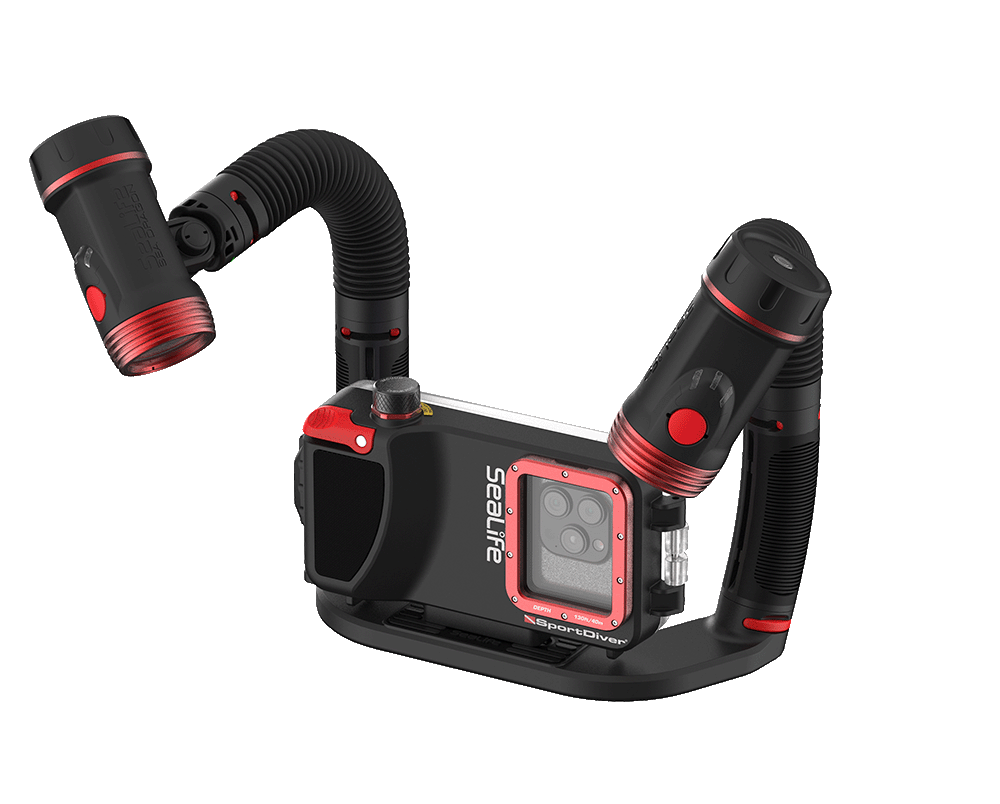 SeaLife Flex-Connect Ultra Dual Tray (more space for SportDiver and wider Cameras)