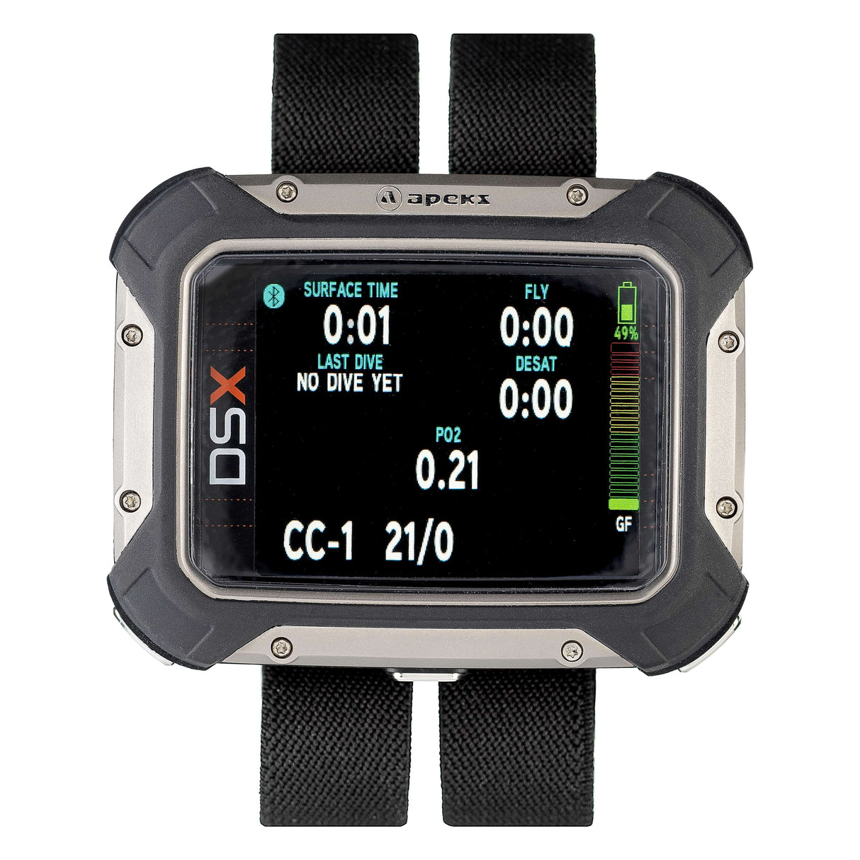 Apeks DSX Dive Computer w/ O2 Analyzer Black