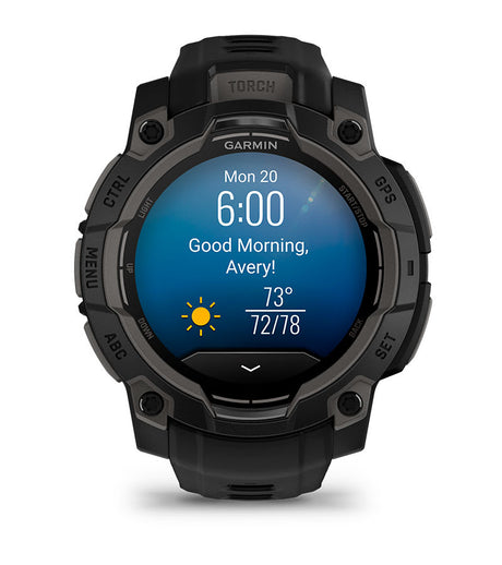 Garmin Instinct 3 45mm AMOLED Rugged GPS Smartwatch with Flashlight